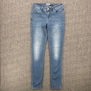 Kensie Jeans Womens Skinny Denim Medium Wash Blue Mid Rise Pants Size 0 Ankle